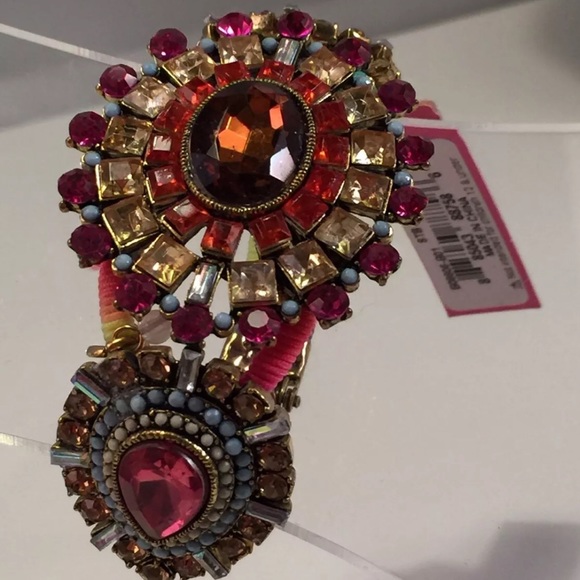 Betsey Johnson Rainbow Wrapped Gem Bracelet - Picture 2 of 7